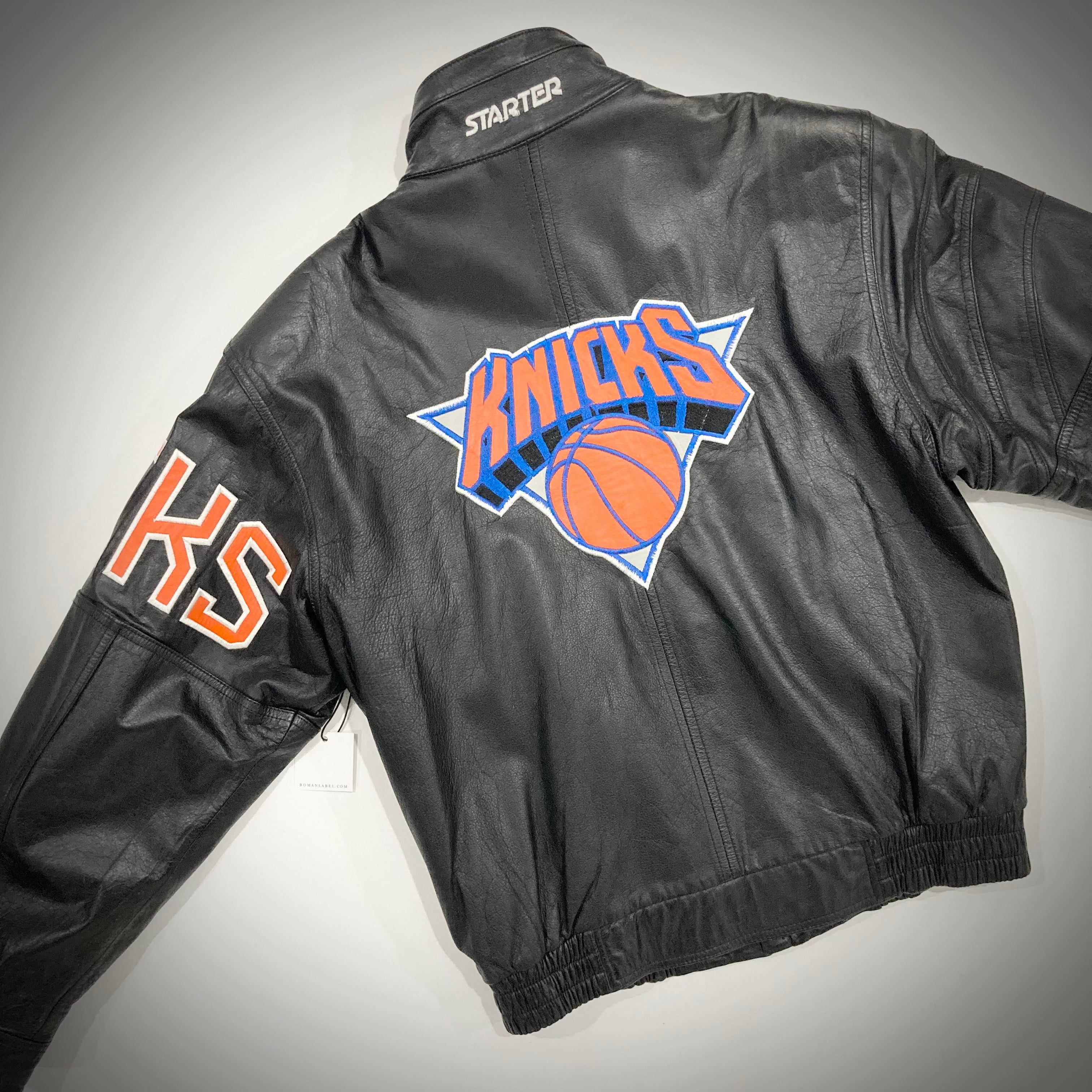 Vintage New York Knicks Starter Leather Jacket