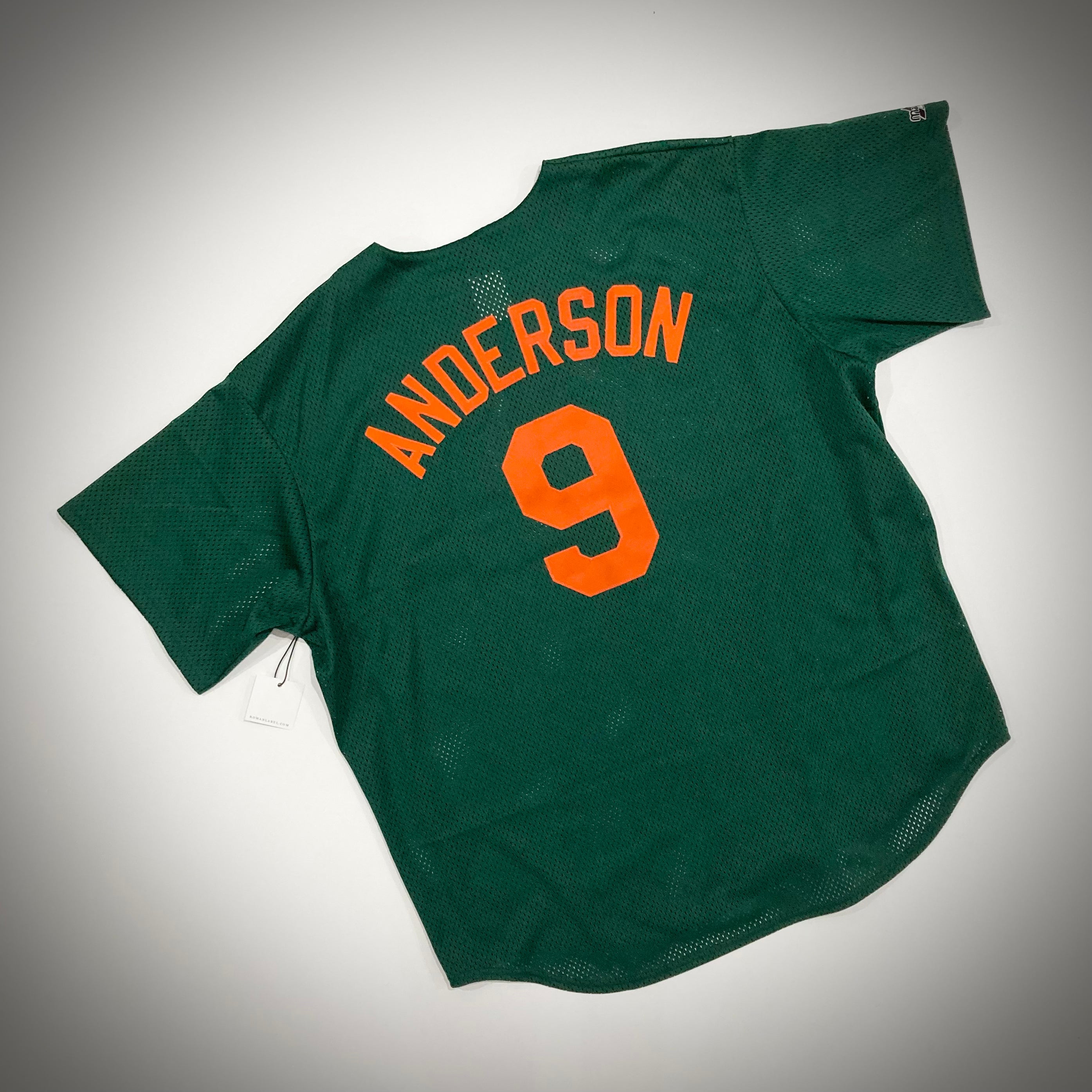 Vintage Baltimore Orioles Brady Anderson Alternate Green Majestic Baseball Jersey