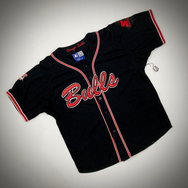 Men's Chicago Bulls Starter Red Legacy Baseball Jersey