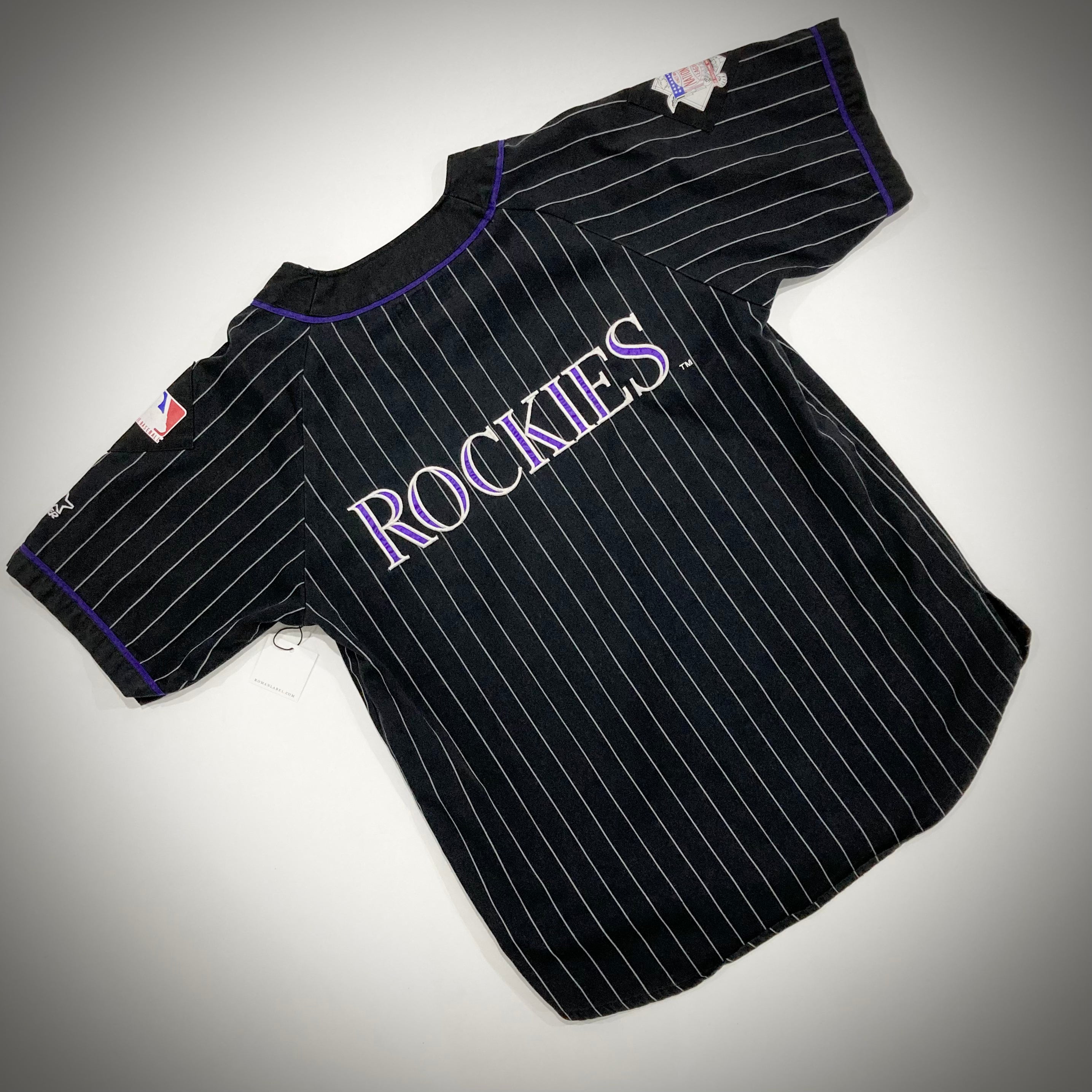 Colorado Rockies: 1995 Russell Athletic White Pinstripe Home Jersey (S –  National Vintage League Ltd.