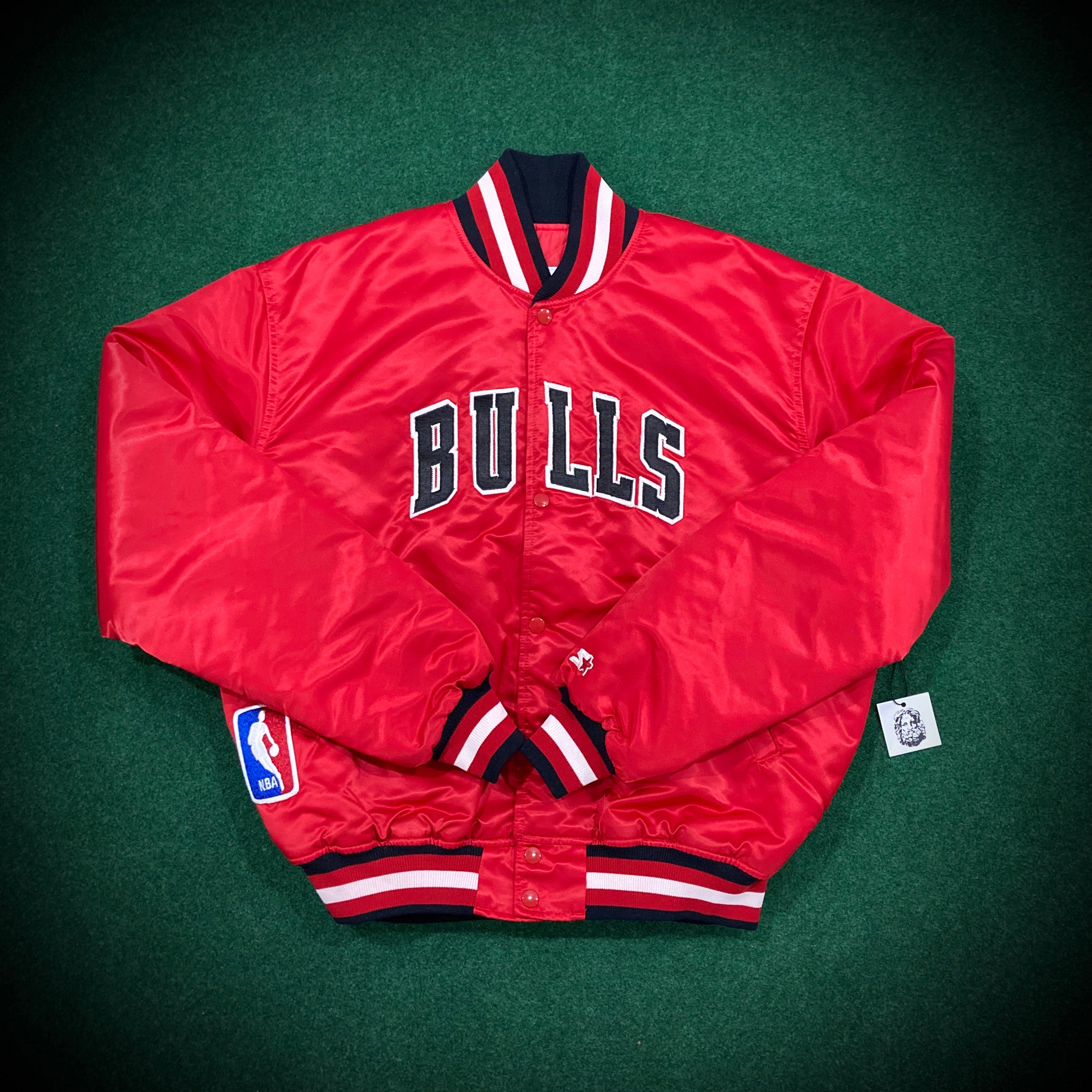 Vintage Starter NBA Chicago Bulls Pull Over Overhead Nylon Training Jacket  XL
