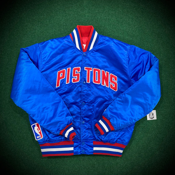 NBA Detroit Pistons Vintage Starter Blue Jacket - Jacket Hub