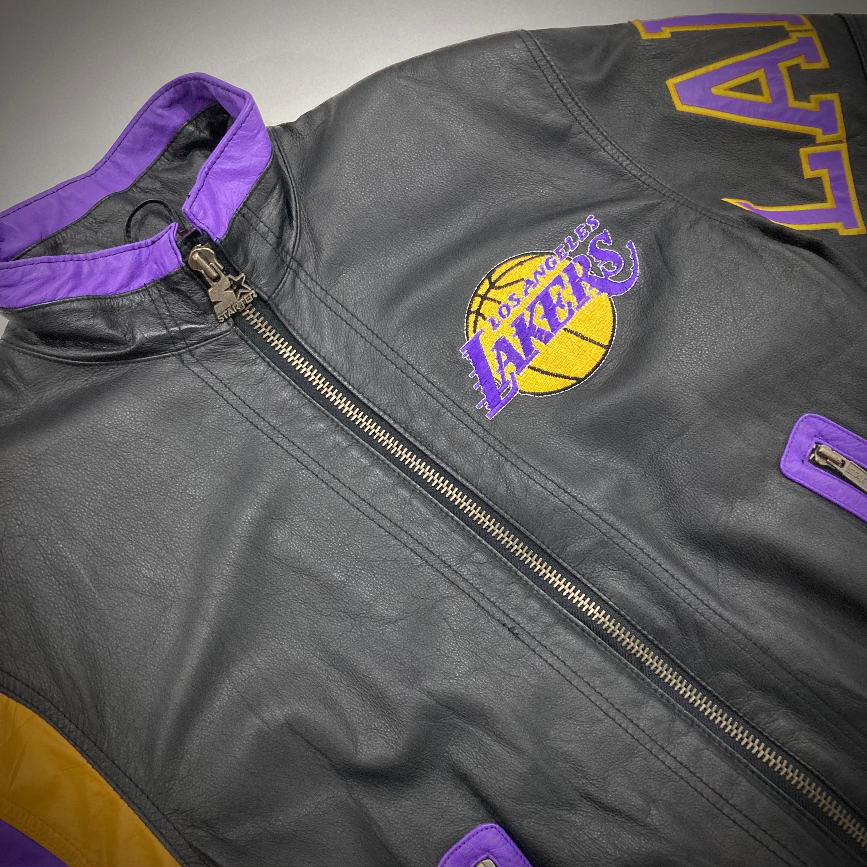 Vintage Los Angeles Lakers Leather Starter Jacket – ROMAN